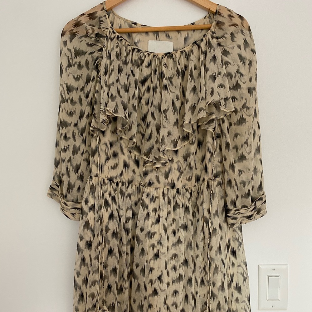 3.1 Phillip Lim Flowy Dress Cream Black 8 (S/M)